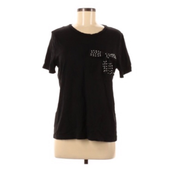 ๐Zara M Size Short Sleeve Top Embroidered Pearls - Picture 3 of 9